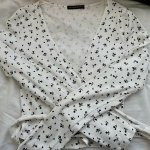 Brandy Melville wrap top! Worn twice!!